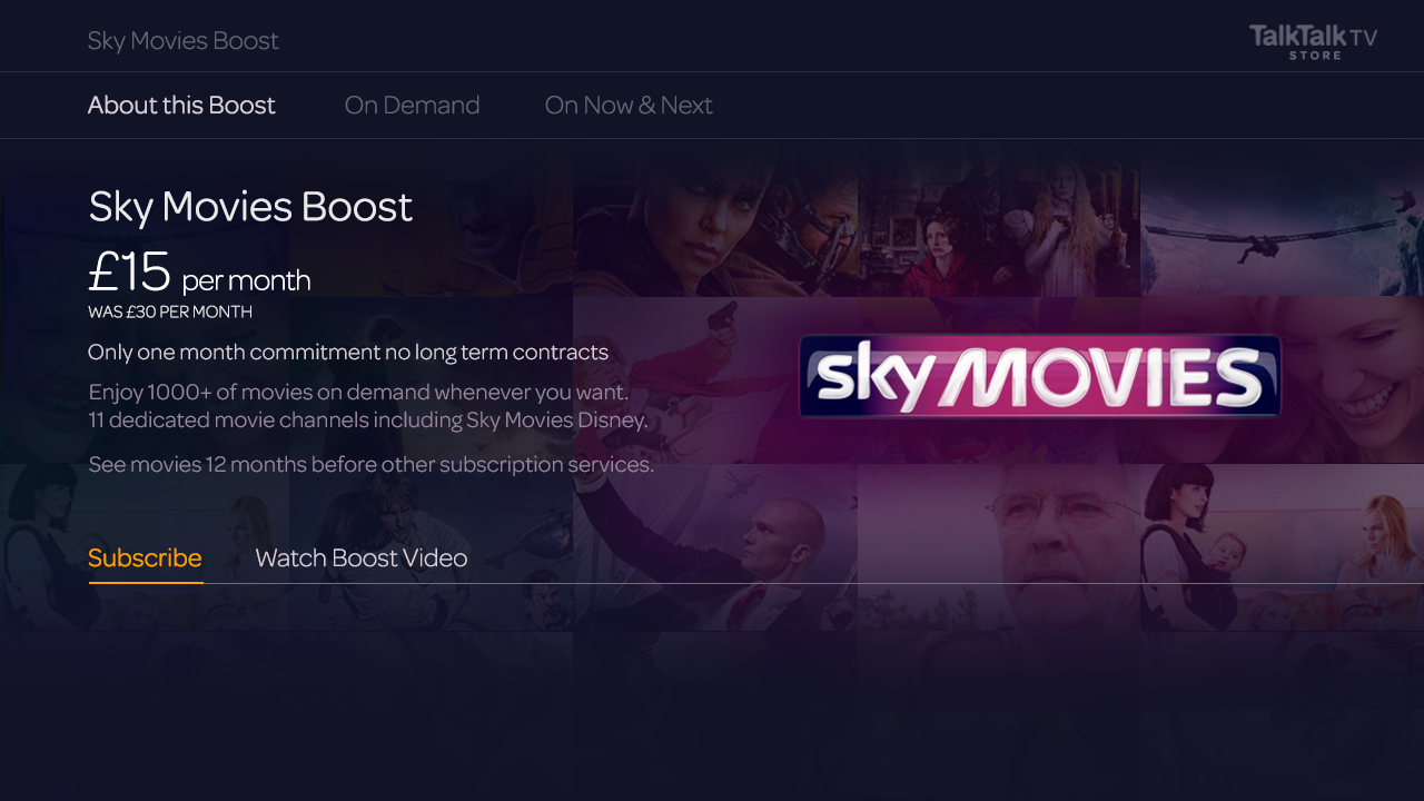 Sky Movies About This Boost Subscribe Active