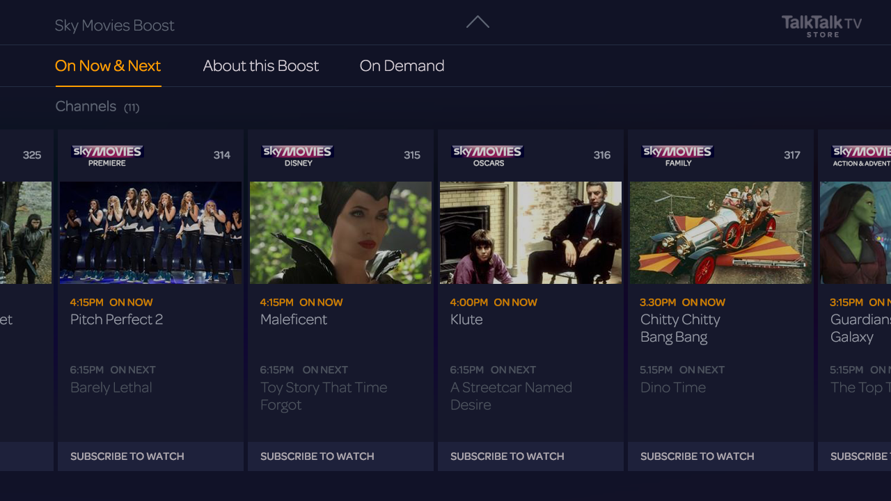 Sky Movies On Now & Next Active