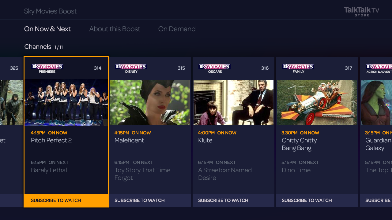 Sky Movies On Now & Next Channel 1