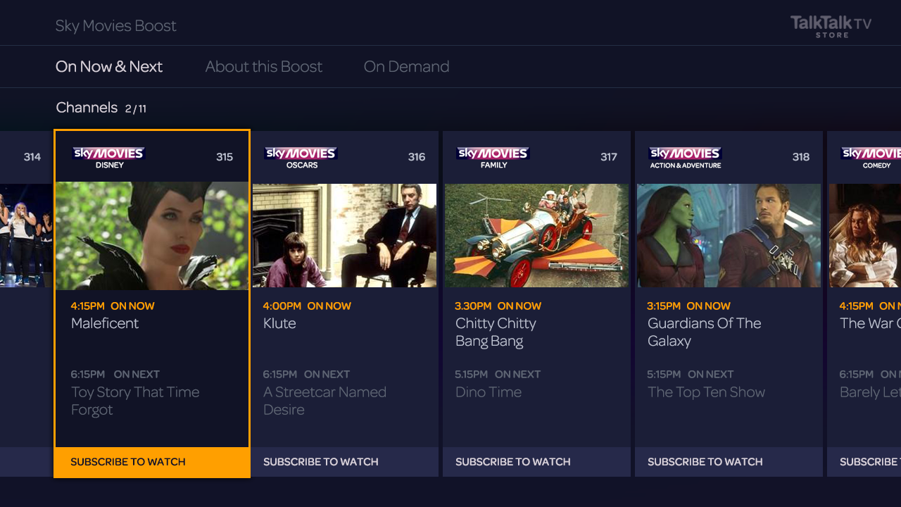 Sky Movies On Now & Next Channel 2